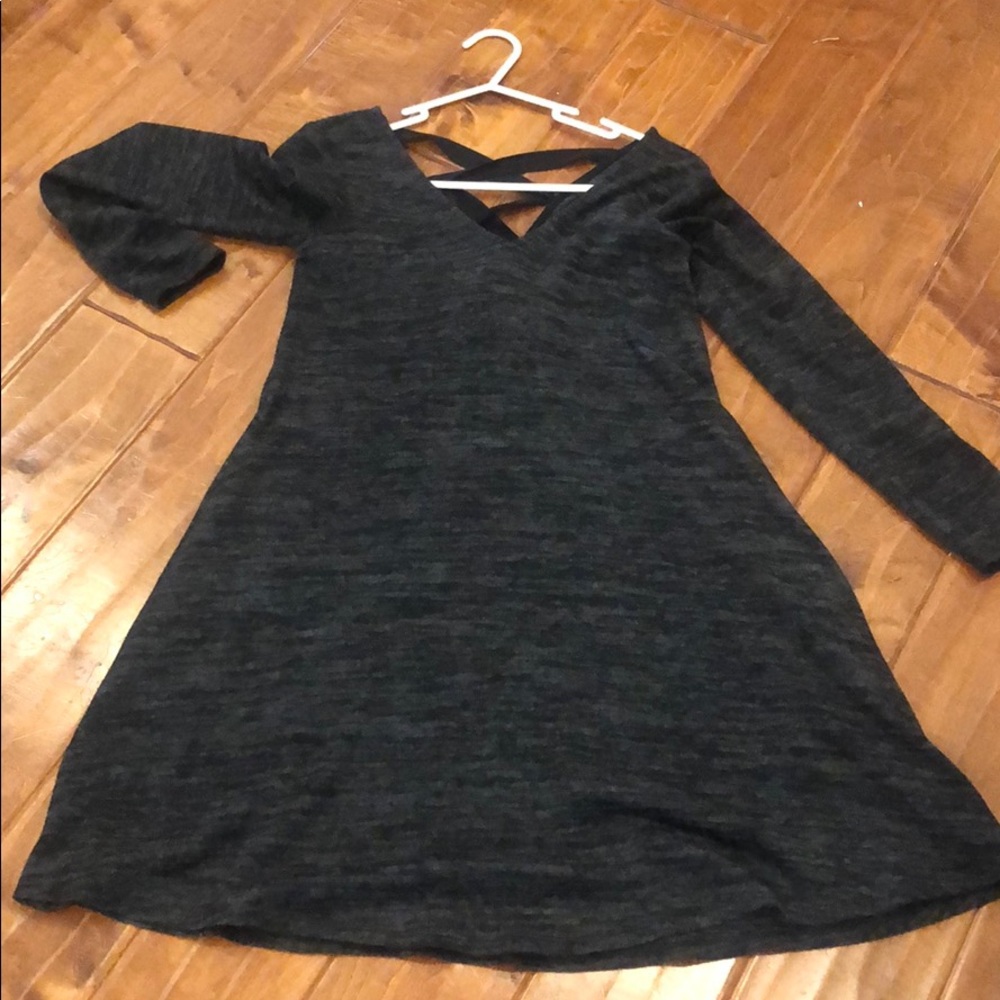 Dark grey sweater dress